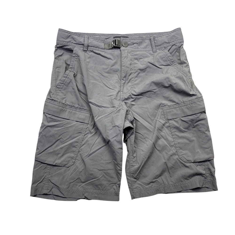 REI Co-op Sahara Mens Gray‎ Cargo Shorts Belted Relaxed Fit Size 32 Fits 31.5"